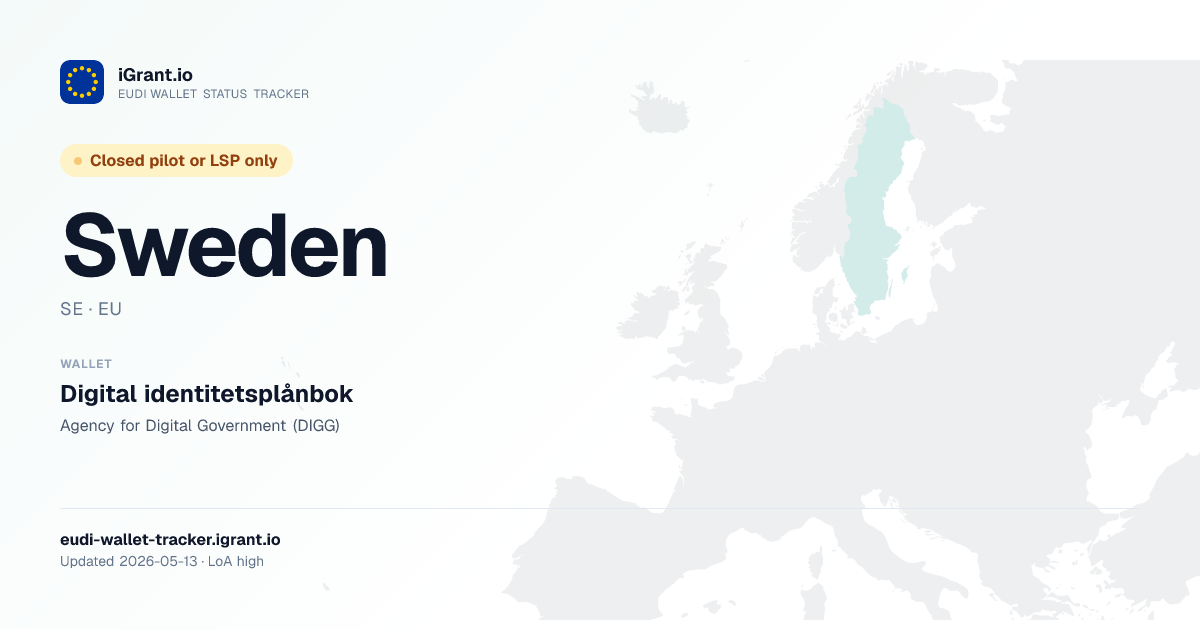 Sweden EUDI Wallet status